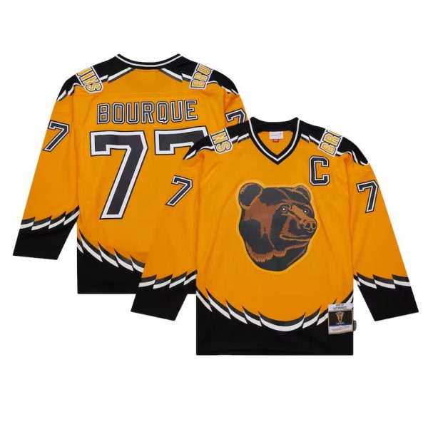 Ray Bourque Boston Bruins Mitchell & Ness Gold 1996 97 Captain Patch Blue Line Jersey Online now