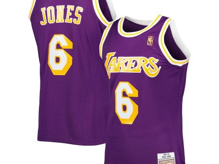 Eddie Jones Los Angeles Lakers Mitchell & Ness Purple Hardwood Classics 1996-97 Swingman Jersey Online Hot Sale