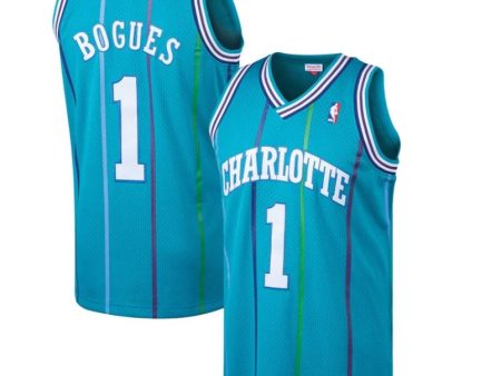 Muggsy Bogues Charlotte Hornets Mitchell & Ness Teal Hardwood Classics 1992-93 Swingman Jersey For Discount