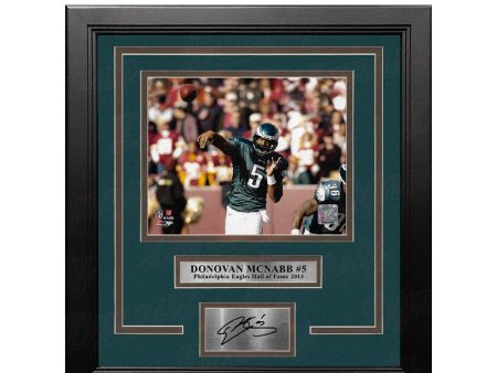 Donovan McNabb in Action Philadelphia Eagles 8  x 10  Framed Football Photo with Engraved Autograph Supply