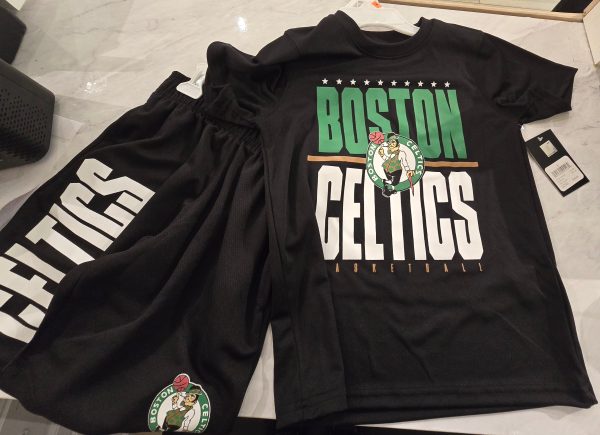 Boston Celtics Toddler Black Shirt & Shorts NBA Set Fashion