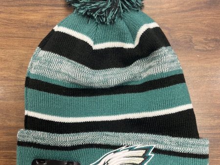 Philadelphia Eagles Midnight Green Knit New Era Winter Pom Hat For Sale