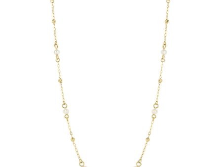 Elements Gold GN367W Trace Chain Station Necklace Online