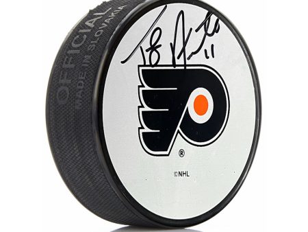 Tony Amonte Philadelphia Flyers Autographed White Hockey Logo Puck For Sale