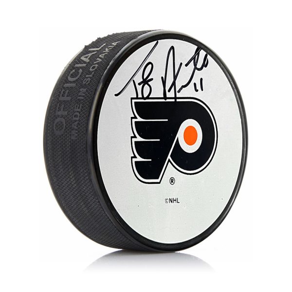 Tony Amonte Philadelphia Flyers Autographed White Hockey Logo Puck For Sale