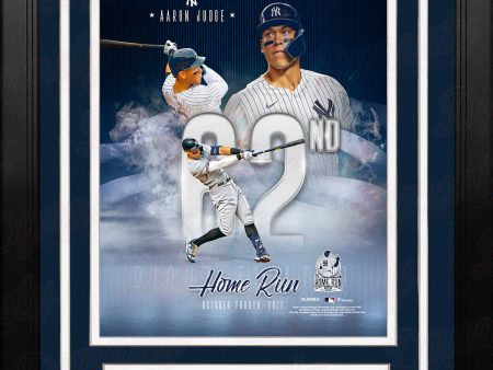 Aaron Judge AL Record 62nd Home Run New York Yankees 8  x 10  Framed Baseball Collage Photo Online Hot Sale