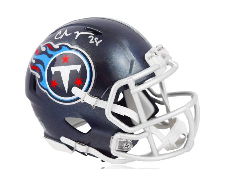 Chris Johnson Tennessee Titans Autographed Football Speed Mini-Helmet Online Sale