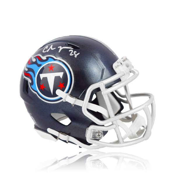 Chris Johnson Tennessee Titans Autographed Football Speed Mini-Helmet Online Sale