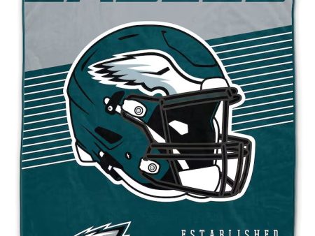 Philadelphia Eagles 60  x 80  Helmet Stripes Royal Plush Blanket Sale