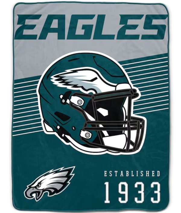 Philadelphia Eagles 60  x 80  Helmet Stripes Royal Plush Blanket Sale