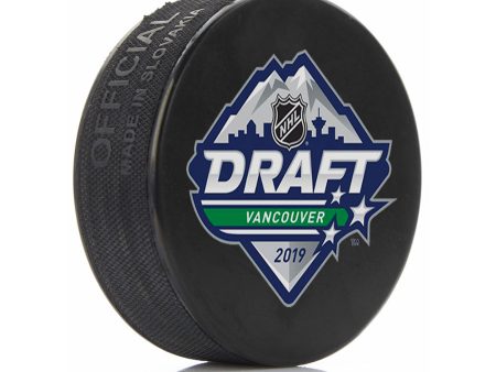 NHL 2019 Vancouver Logo Draft Puck For Cheap