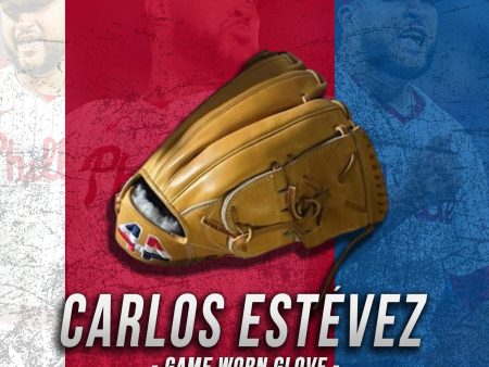 Carlos Estévez Philadelphia Phillies 2024 Game-Used Light Brown Pitching Glove Sale