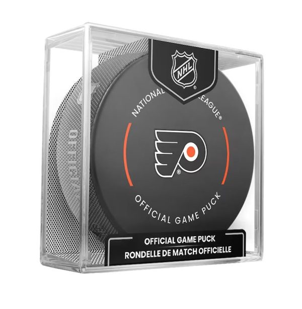 Philadelphia Flyers 2022-23 Season Official Game Puck with Case Hot on Sale