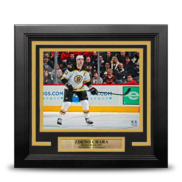 Zdeno Chara in Action Boston Bruins 8  x 10  Framed Hockey Photo Sale