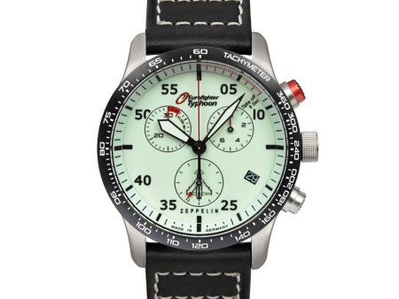 Zeppelin 7298-5 Eurofighter Typhoon Chronograph Leather Strap Wristwatch Sale