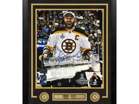 Zdeno Chara 2011 Stanley Cup Boston Bruins Autographed 11  x 14  Framed Hockey Photo on Sale