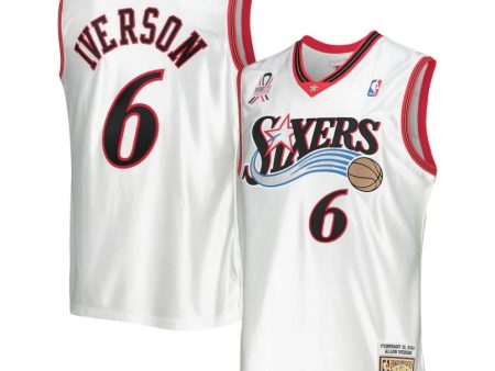 Allen Iverson Mitchell & Ness White Hardwood Classics 2002 NBA All-Star Game Authentic Jersey Discount