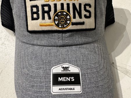 Boston Bruins Fan Favorite Trucker Hat - Gray Black Hot on Sale