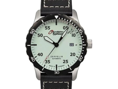 Zeppelin 7268-5 Eurofighter Typhoon Leather Strap Wristwatch Cheap