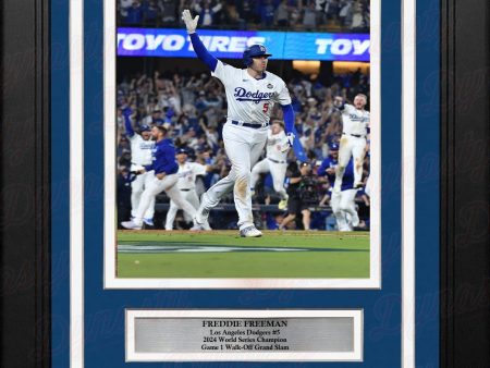 Freddie Freeman Walk-Off Grand Slam LA Dodgers 8x10 Framed Portrait Photo with Engraved Autograph Online