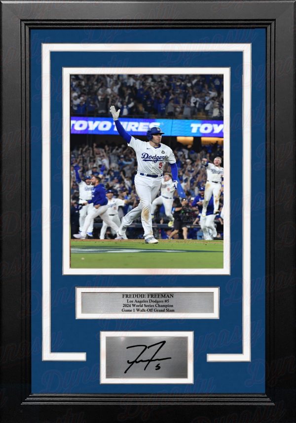 Freddie Freeman Walk-Off Grand Slam LA Dodgers 8x10 Framed Portrait Photo with Engraved Autograph Online