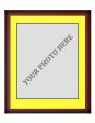 Frame Kit - Cherry Wood Frame | Yellow Matting | Dark Blue Trim Sale