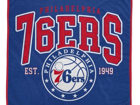 Philadelphia 76ers 50  x 60  Vintage Arch Block Blanket on Sale