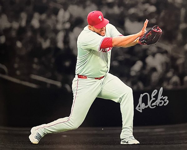 Carlos Estevez Kamehameha Pose Autographed Philadelphia Phillies 8  x 10  Blackout Baseball Photo Hot on Sale