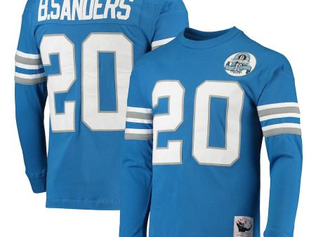 Barry Sanders Detroit Lions Mitchell & Ness Throwback Retired Player Long Sleeve Shirt Hot on Sale