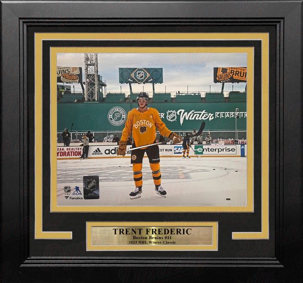 Trent Frederic Winter Classic Action Boston Bruins 8  x 10  Framed Hockey Photo Online