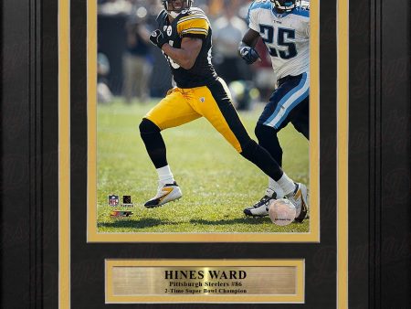 Hines Ward in Action Pittsburgh Steelers 8  x 10  Framed Football Photo with Engraved Autograph Online Hot Sale