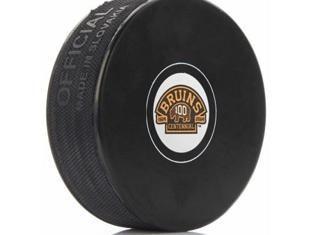 Boston Bruins 100th Anniversary Autograph Model Logo Hockey Puck Online now