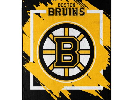 Boston Bruins 46  x 60  Micro Raschel Throw Blanket For Sale