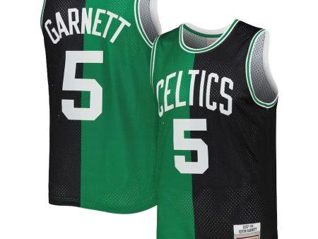 Kevin Garnett Boston Celtics Mitchell & Ness Hardwood Classics 2007 08 Split Swingman Jersey Hot on Sale