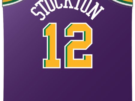 John Stockton Utah Jazz Mitchell & Ness 1991-92 Golden Hour Glaze Swingman Jersey Supply