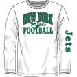 New York Jets Throwback Wordmark Long Sleeve T-Shirt - White Fashion