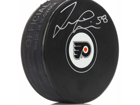 Taylor Leier Autographed Philadelphia Flyers Hockey Puck Cheap