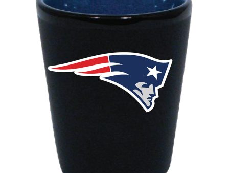 New England Patriots Matte Black Inner Color Shot Glass Supply