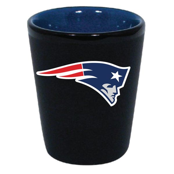 New England Patriots Matte Black Inner Color Shot Glass Supply