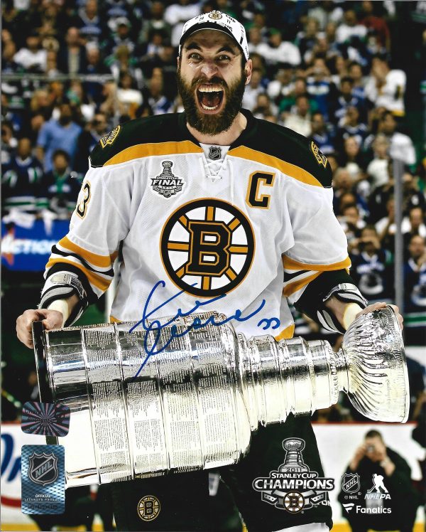 Zdeno Chara 2011 Stanley Cup Boston Bruins Autographed 8  x 10  Hockey Photo Discount