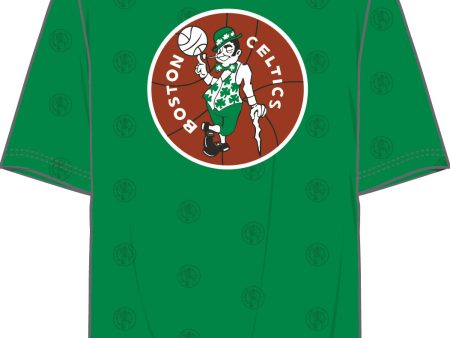 Boston Celtics Mitchell & Ness All Over Print T-Shirt Hot on Sale