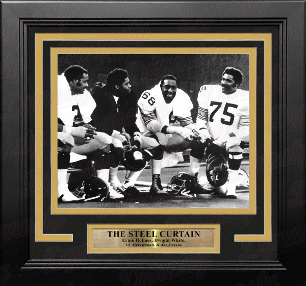 The Steel Curtain on the Bench Pittsburgh Steelers 8  x 10  Framed Football Photo Online now