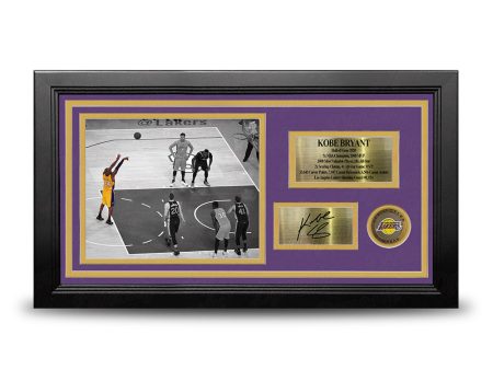 Kobe Bryant Last Shot Los Angeles Lakers 8x10 Framed Photo with Engraved Autograph & Career Stats Fashion