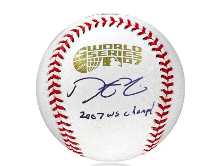 Dustin Pedroia Boston Red Sox Autographed 2007 World Series Baseball Inscribed World Series Champs Cheap