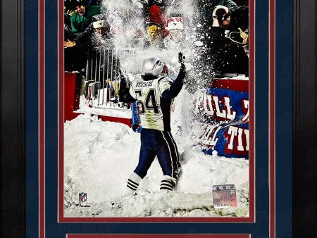 Tedy Bruschi Snow Celebration New England Patriots 8  x 10  Framed Football Photo Online