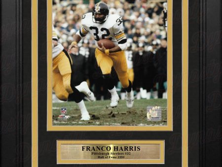 Franco Harris in Action Pittsburgh Steelers 8  x 10  Framed Photo with Engraved Autograph Supply