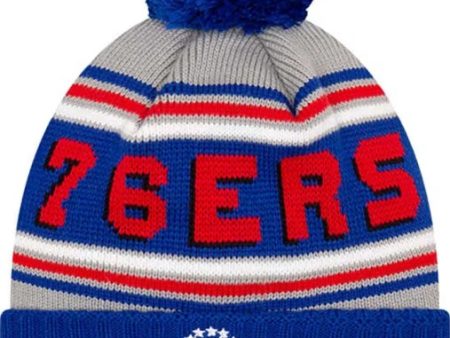 Philadelphia 76ers New Era Royal Blue Cheer Cuffed Knit Hat Discount