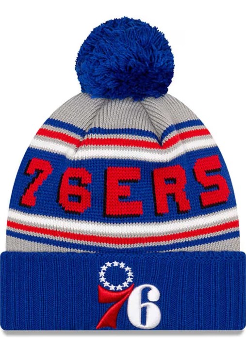 Philadelphia 76ers New Era Royal Blue Cheer Cuffed Knit Hat Discount