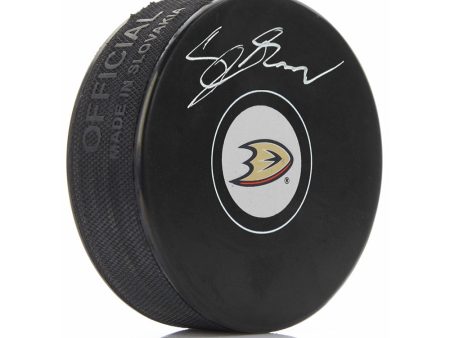 Cutter Gauthier Anaheim Ducks Autographed NHL Hockey Logo Puck Online now