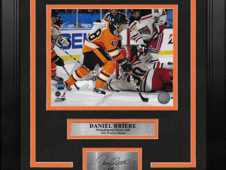 Daniel Briere 2012 Winter Classic Philadelphia Flyers 8  x 10  Framed Photo with Engraved Autograph For Discount